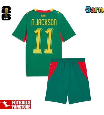 Senegal Nicolas Jackson #11 Bortatröja Barn VM 2026 Kortärmad (+ Korta byxor)